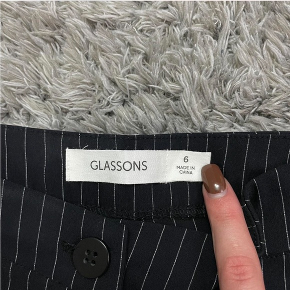 Glassons V Front Pinstripe Straight Leg Pants - Picture 3 of 4